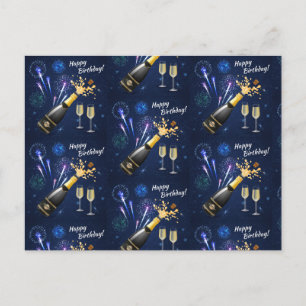 Carte Postale Joyeux feu d'artifice d'anniversaire