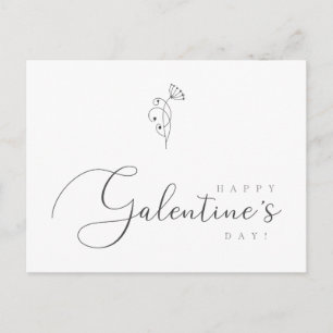 Carte Postale Joyeux Galentines Day Citation Botanique
