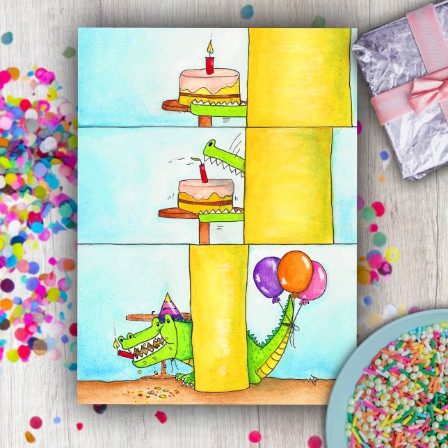 Carte Postale Joyeux Gator d'anniversaire (Créateur téléchargé)