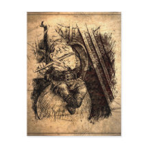 Joyeux Gnome assis sur un champignon jouant d'une