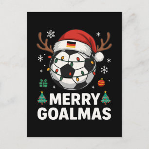 Carte Postale Joyeux Goalmas - Foot Noël Drôle