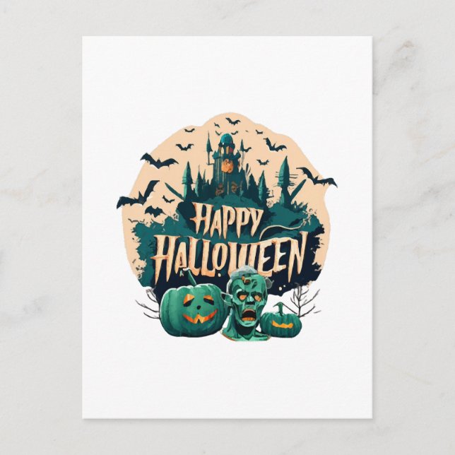 Carte Postale Joyeux Halloween (Devant)