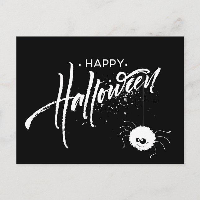 Carte Postale Joyeux Halloween Araignée  (Devant)