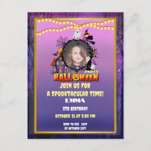 Carte Postale Joyeux Halloween C'est la saison de la célébration