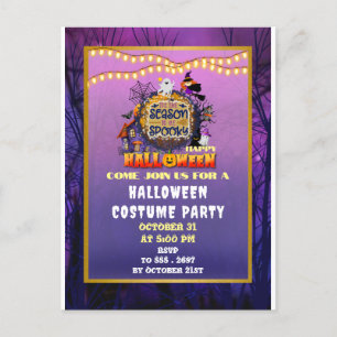 Carte Postale Joyeux Halloween C'est la saison effrayante Célébr