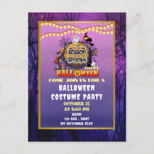 Carte Postale Joyeux Halloween C'est la saison effrayante de cél