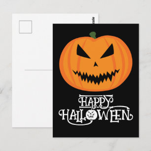 Carte Postale Joyeux Halloween Citrouille de Jack O'Lantern cool