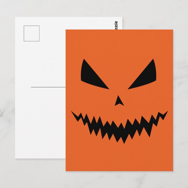 Carte Postale Joyeux Halloween Citrouille de Jack O'Lantern effr (Devant / Derrière)