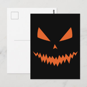 Carte Postale Joyeux Halloween Citrouille de Jack O'Lantern effr