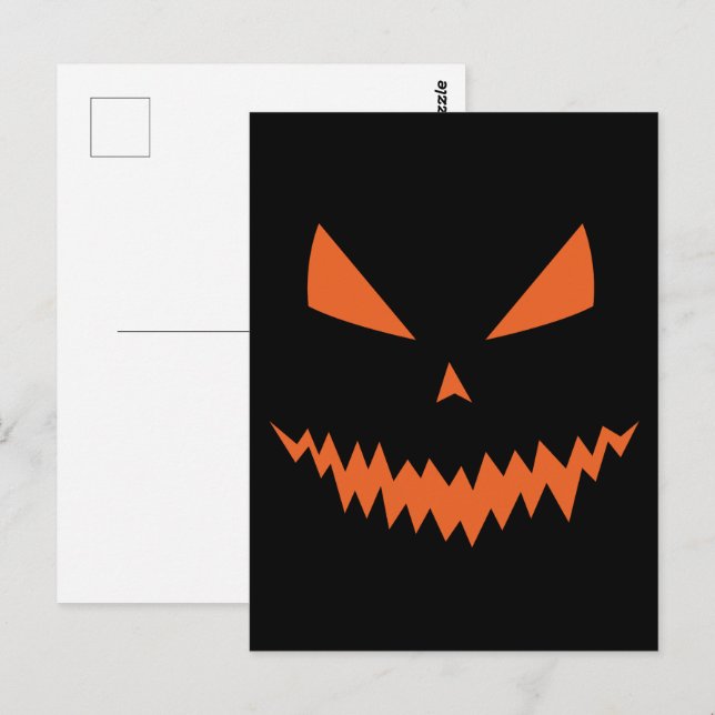 Carte Postale Joyeux Halloween Citrouille de Jack O'Lantern effr (Devant / Derrière)