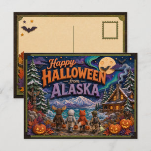 Carte Postale Joyeux Halloween d'Alaska Kids 