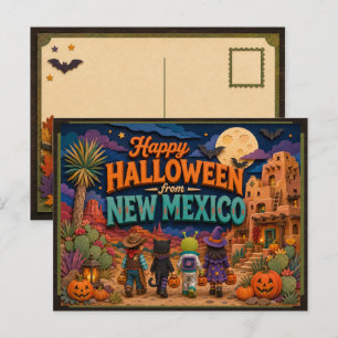 Carte Postale Joyeux Halloween de la part des enfants du Nouveau