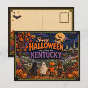 Carte Postale Joyeux Halloween depuis les enfants du Kentucky