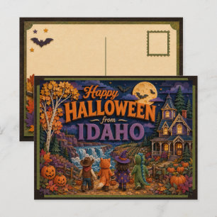 Carte Postale Joyeux Halloween des enfants de l'Idaho