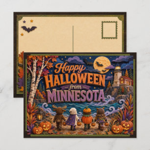 Carte Postale Joyeux Halloween des enfants du Minnesota