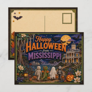 Carte Postale Joyeux Halloween des enfants du Mississippi