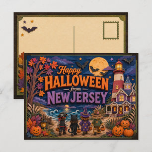 Carte Postale Joyeux Halloween des enfants du New Jersey