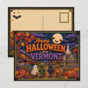 Carte Postale Joyeux Halloween des enfants du Vermont