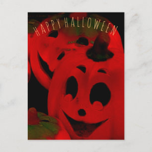 Carte Postale Joyeux Halloween drôle effrayant Citrouilles Éffra