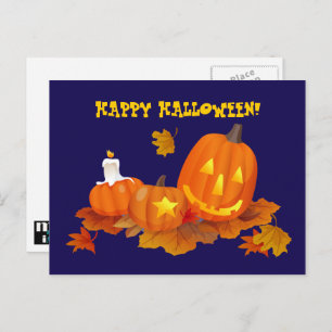Carte Postale Joyeux Halloween ! Drôle Jack O'Lanterns