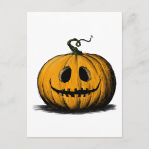Carte Postale Joyeux Halloween Jack O'Lantern Adulte Naturel