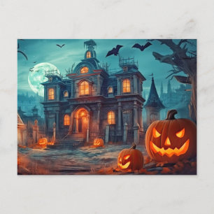 Carte Postale Joyeux Halloween   Manoir hanté