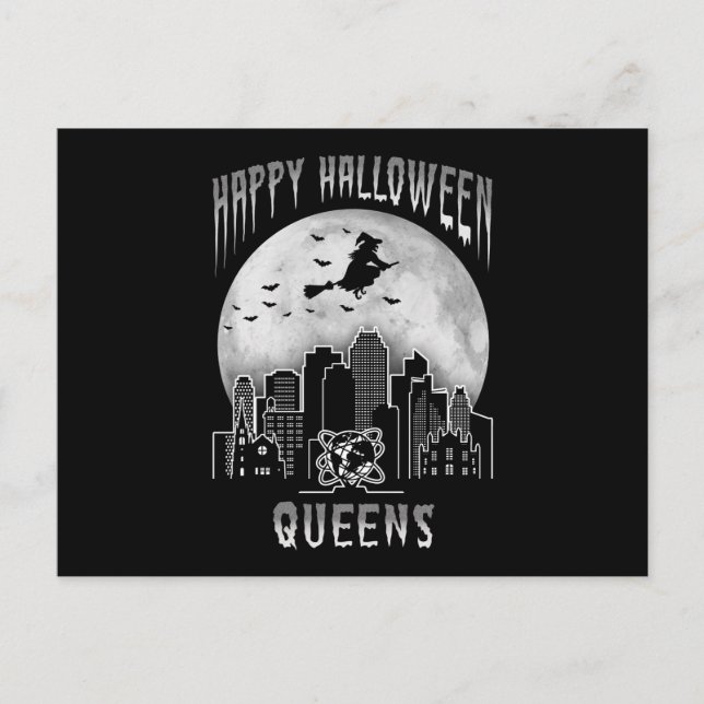 Carte Postale Joyeux Halloween Queens New York (Devant)