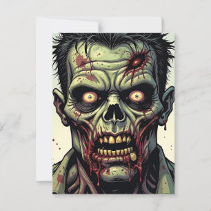 Carte Postale Joyeux Halloween   Thème Zombie