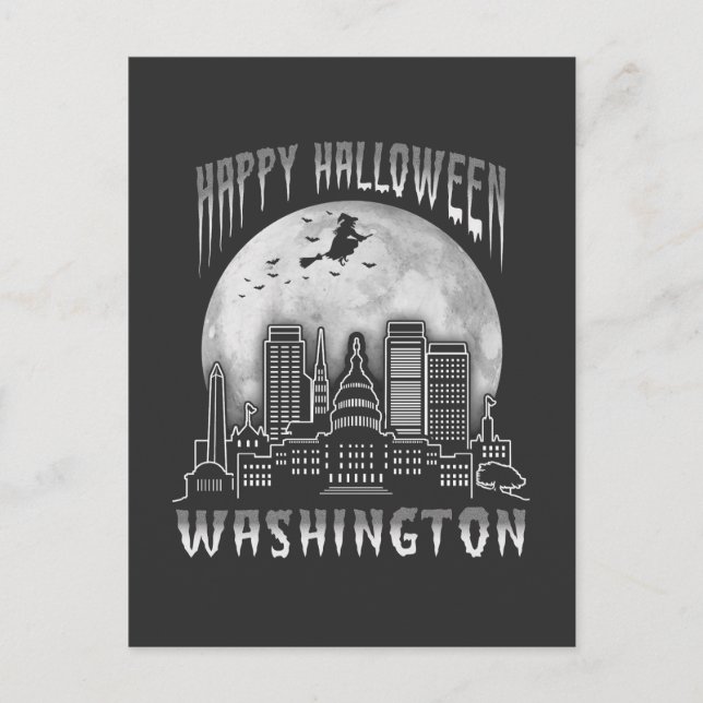 Carte Postale Joyeux Halloween Washington DC (Devant)
