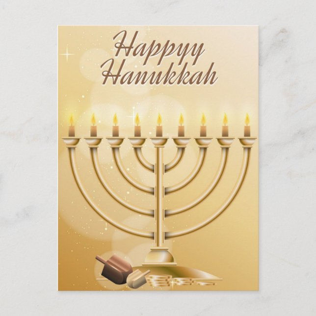 Carte Postale Joyeux Hanukkah (Devant)