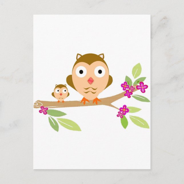 Carte Postale Joyeux hibou (Devant)