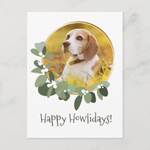 Carte Postale Joyeux Howlidays Chien de Noël Personnalisé