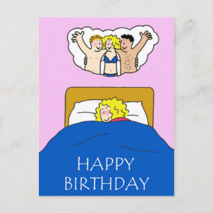 Carte Postale Joyeux Imaginaire de chambre d'anniversaire pour e