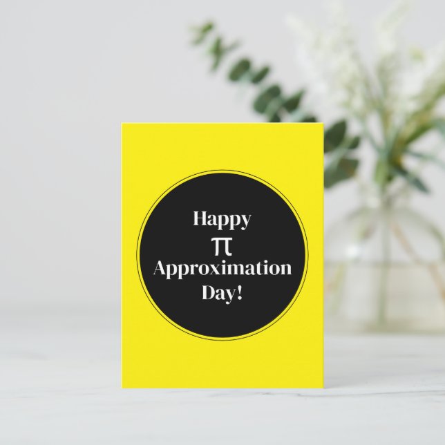 Carte Postale Joyeux Jour d'Approximation Pi Juillet 22 Juillet  (Debout devant)