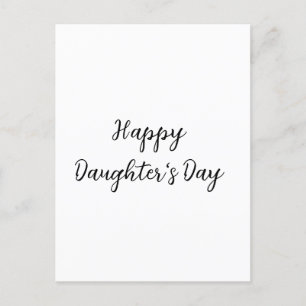 Carte Postale Joyeux jour de filles si.ple minimum ajouter le no