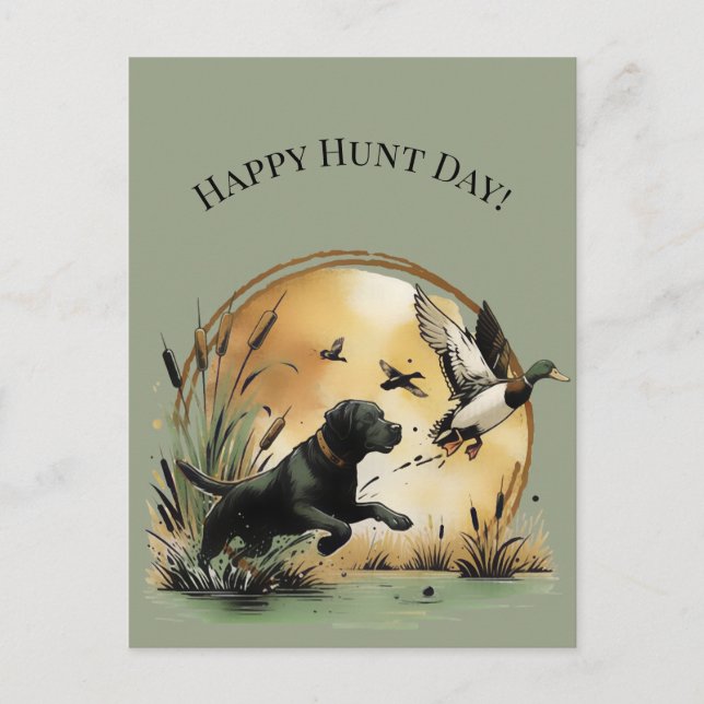 Carte Postale Joyeux Jour de la Chasse ! (Devant)