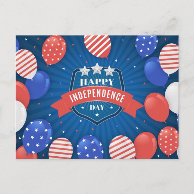 Carte Postale Joyeux Jour de l'Indépendance (Devant)