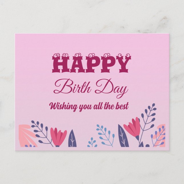 Carte Postale Joyeux jour de naissance 😍 😍 😍 (Devant)