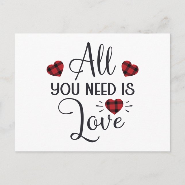 Carte Postale Joyeux Jour des Valentins (Devant)