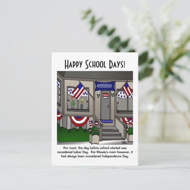 Carte postale Joyeux Jours scolaires (Debout devant)