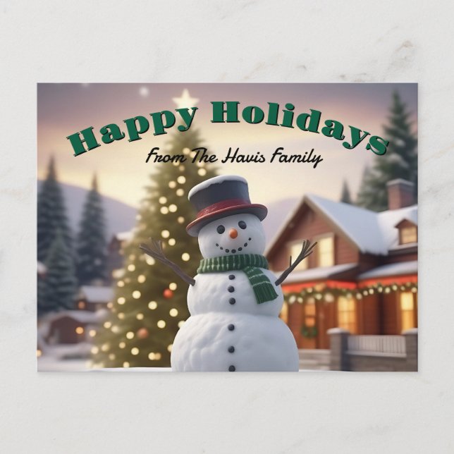 Carte postale Joyeux Joyeux Fêtes PERSONNALISABLE (Devant)