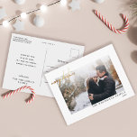 Carte Postale Joyeux Joyeux Joyeux Noël en or blanc<br><div class="desc">Célébrez Noël cette année avec ces cartes postales modernes simples de vacances.</div>