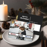 Carte postale Joyeux Joyeux Noël Photo<br><div class="desc">Cette carte postale de Noël dispose d'un espace pour ajouter votre propre photo de famille,  une police manuscrite moderne et élégante combinaison de couleurs verte et blanche. Modifiez le libellé *most* pour répondre à vos besoins et modifiez toutes les couleurs à votre goût.</div>