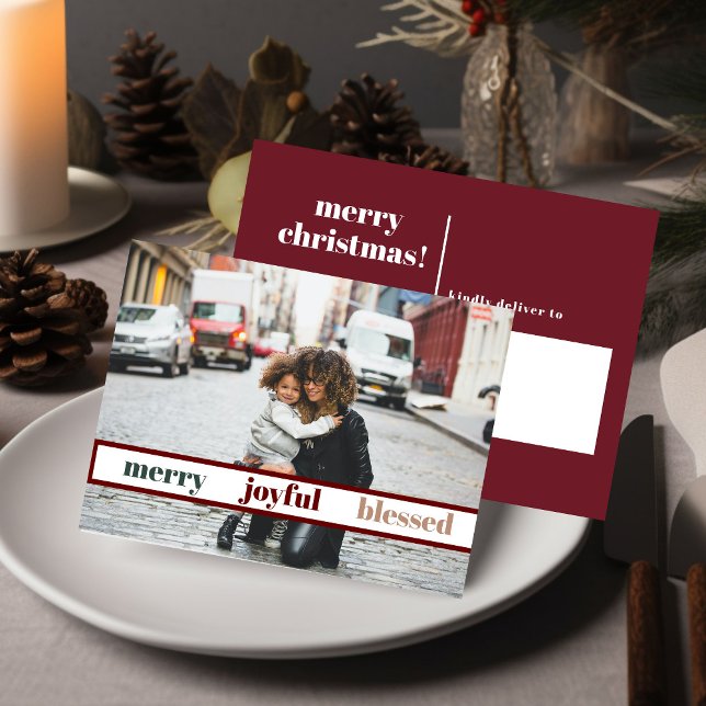 Carte postale Joyeux Joyeux Noël Photo (Créateur téléchargé)