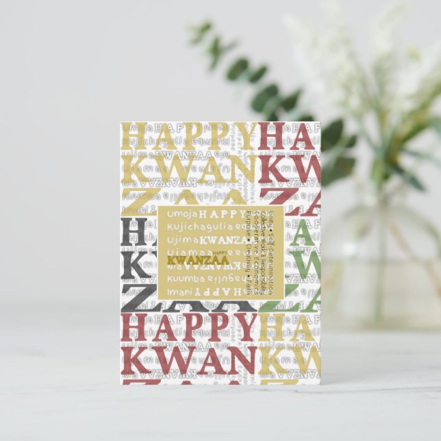 Carte Postale Joyeux Kwanzaa (Debout devant)