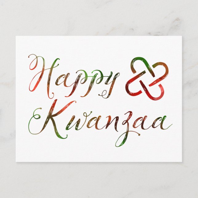 Carte Postale Joyeux Kwanzaa Bokeh Umoja (Devant)