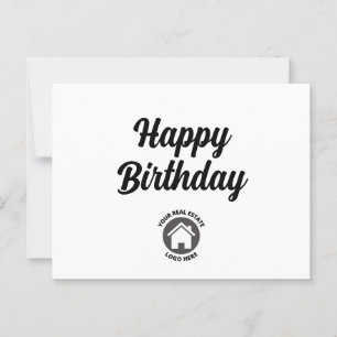 Carte Postale Joyeux logo immobilier d'anniversaire