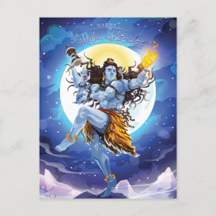 Carte Postale Joyeux Maha Shivratri, Lord Shiva