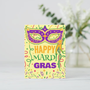Carte Postale Joyeux mardi gras