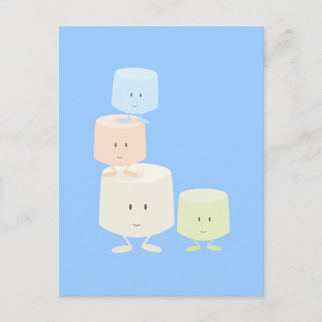 Carte Postale Joyeux marshmallows (Devant)